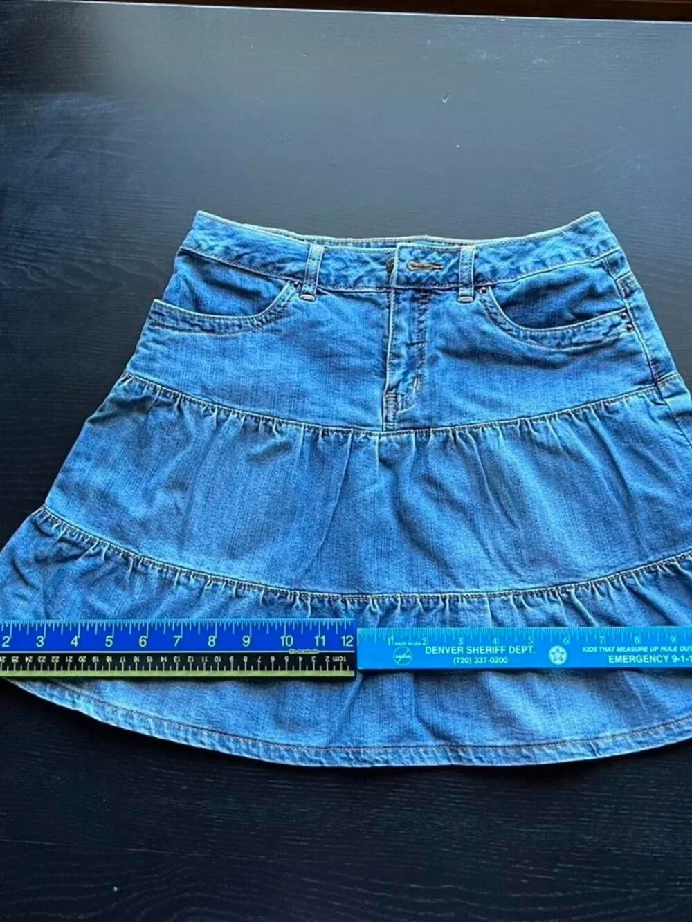 Limited Too Blue Tiered Denim Skirt